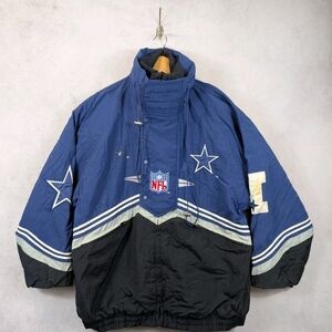 NFL Dallas Cowboys Blue & Black Puffer Jacket